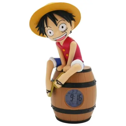 ONE PIECE Luffy on a Barrel LED Light-Up Alarm Clock 28 cm product photo