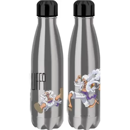 One Piece Thermo Water Bottle Luffy Gear 5 Silver product photo