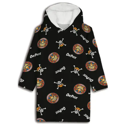 One Piece Thousand Sunny Wearable Plush Fleece Blanket Poncho 7-14 Years product photo
