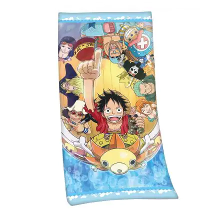 One Piece Velour Towel Straw Hat Pirates 75 x 150 cm termékfotója