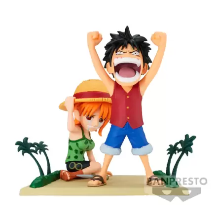 One Piece WCF Log Stories Luffy &#38; Nami figure 7cm product photo