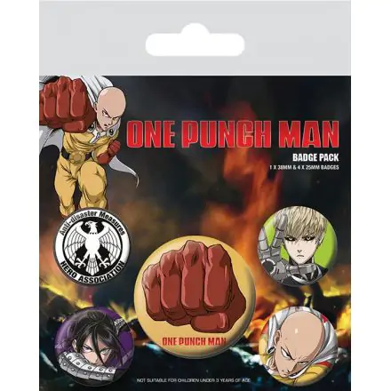 One Punch Man Pin-Back Buttons 5-Pack Destructive termékfotója