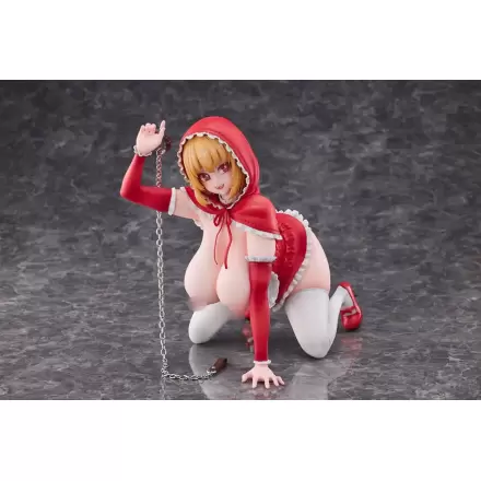 Original Character PVC Statue 1/5 Little Red Riding Hood And The Wolf Girl Little Red Riding Hood 21 cm product photo