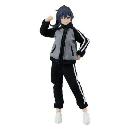 Original Character Figma Action Figure Female Body (Makoto) with Tracksuit + Tracksuit Skirt Outfit 13 cm product photo