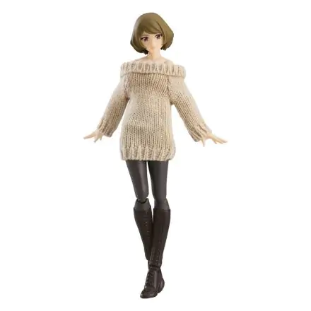 Original Character Figma Action Figure Female Body (Chiaki) with Off-the-Shoulder Sweater Dress 14 cm product photo