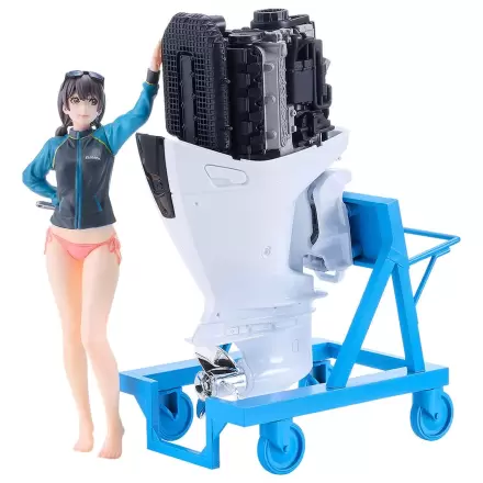 Original Character PLAMAX Plastic Model Kit MF-97 minimum factory Minori with Honda BF350 Grand Prix White 10 cm    product photo