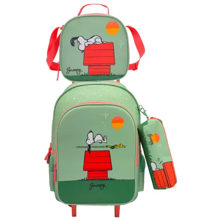 Panuts Snoopy Trolley set + pencil case + lunch bag product photo