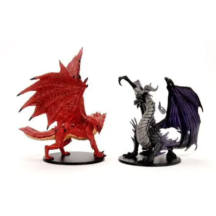 Pathfinder Battles City of Lost Omens pre-painted Premium Miniatures 2-Pack Adult Red & Black Dragon product photo