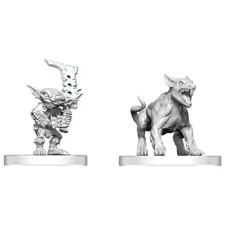 Pathfinder Battles Deep Cuts Unpainted Miniature Goblin Commando & Goblin Dog 13 cm product photo