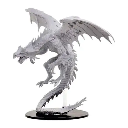 Pathfinder Battles Deep Cuts Unpainted Miniatures Gargantuan White Dragon product photo