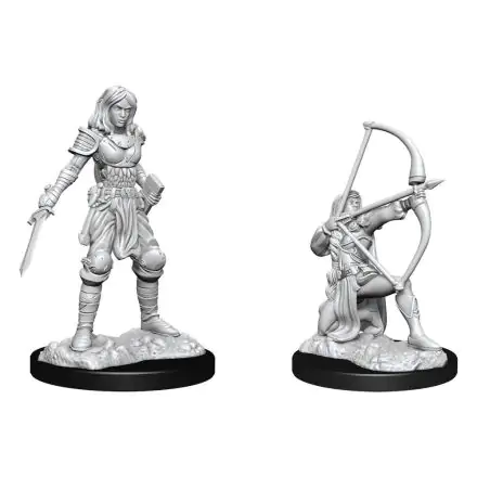 Pathfinder Battles Deep Cuts Unpainted Miniatures Human Fighter Female Case (2) product photo