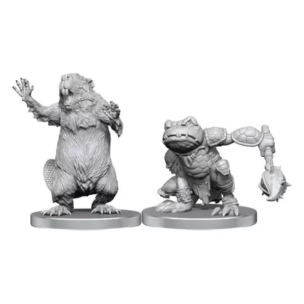 Pathfinder Deep Cuts Unpainted Miniatures Boggard Scout & Castoroides product photo
