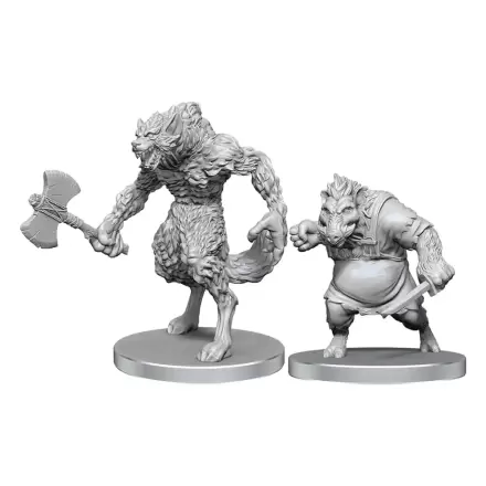 Pathfinder Deep Cuts Unpainted Miniatures Werewolf & Wereboar product photo