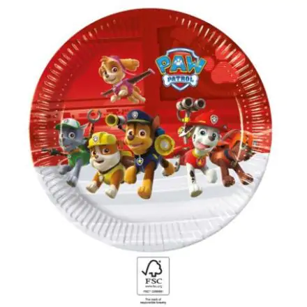 Paw Patrol Ready For Action Paper Plates 8 pcs 23 cm FSC product photo