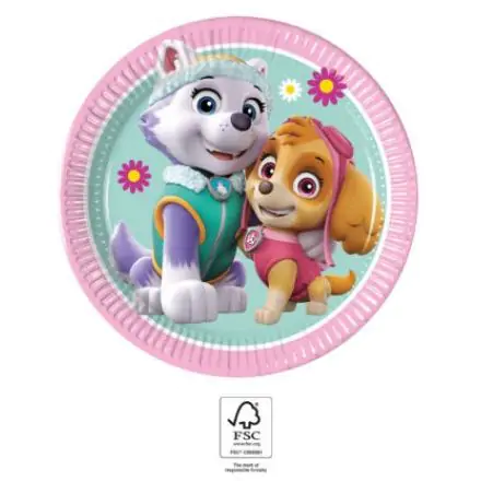 Paw Patrol Skye and Everest Paper Plates 8 pcs 19.5 cm FSC product photo