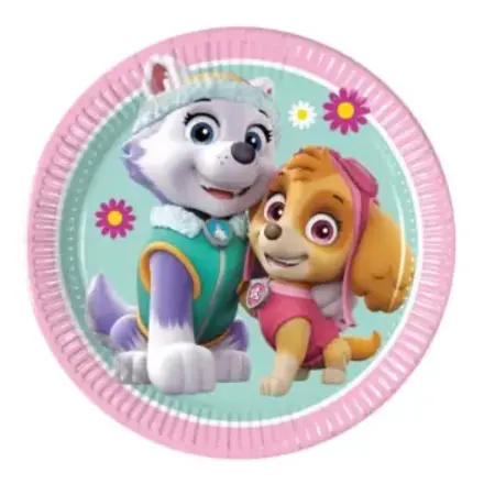 Paw Patrol Skye and Everest Paper Plates 8 pcs 19.5 cm FSC product photo