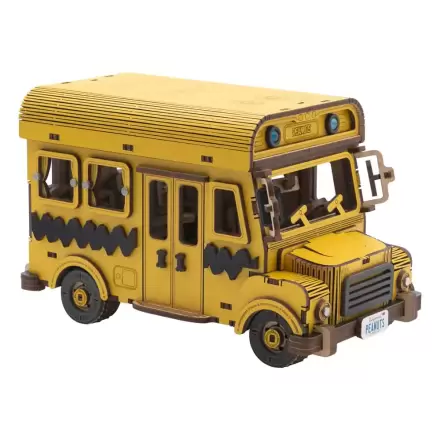 Peanuts Puremind Construction School Bus wooden building kit product photo
