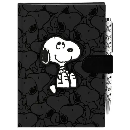 Peanuts Snoopy A5 PU notebook flocked with pen product photo