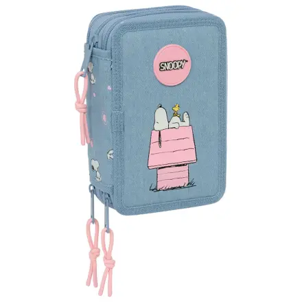 Peanuts Snoopy triple pencil case 37pcs product photo