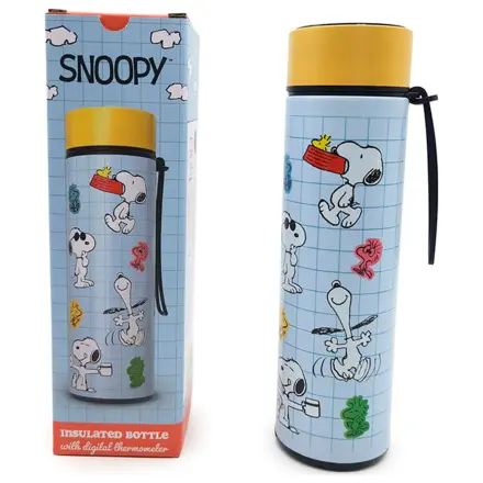 Peanuts Snoopy & Woodstock thermos stainless steel bottle thermometer 450ml product photo