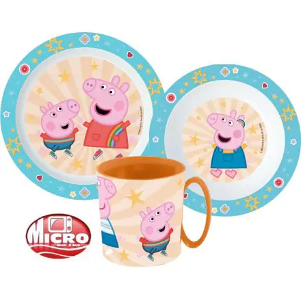 Peppa Pig dinnerware set, microwave plastic set product photo
