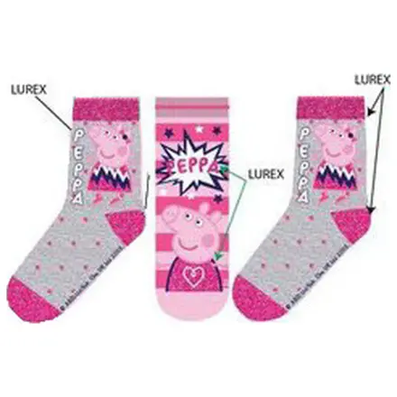 Peppa Pig Grey Kids Socks 31/34 product photo