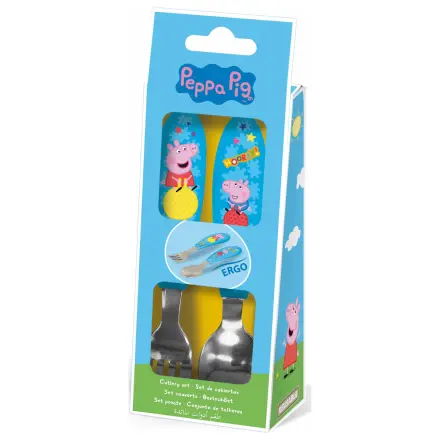 Peppa Pig Hooray Metal Ergo Cutlery Set - 2 Piece product photo