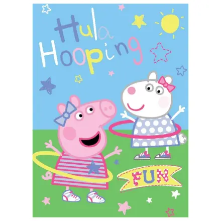 Peppa Pig Hula Hooping fleece blanket product photo