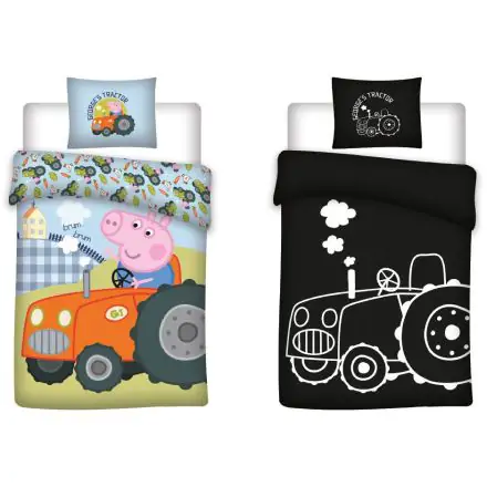 Peppa Pig Glow in the Dark Kids Duvet Cover Set 100x135cm, 40x60cm product photo