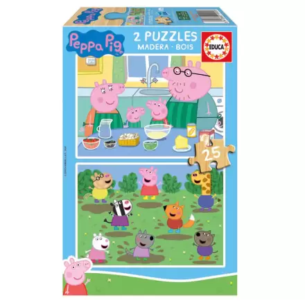 Peppa Pig wood puzzle 2x25pcs product photo