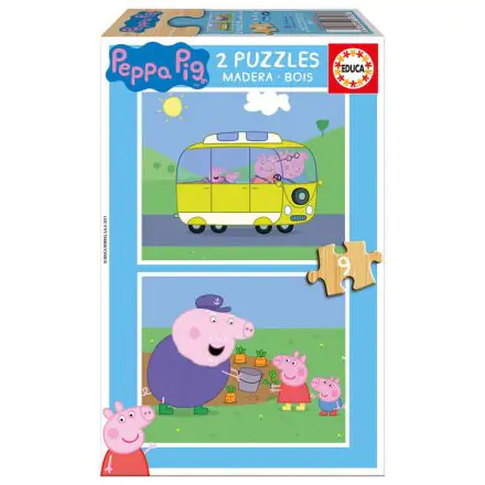 Peppa Pig wooden puzzle 2x9pcs product photo