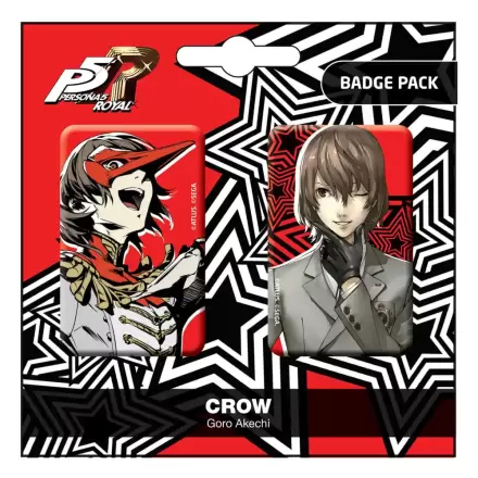 Persona 5 Royal Pin Badges 2-Pack Crow / Goro Akechi termékfotója
