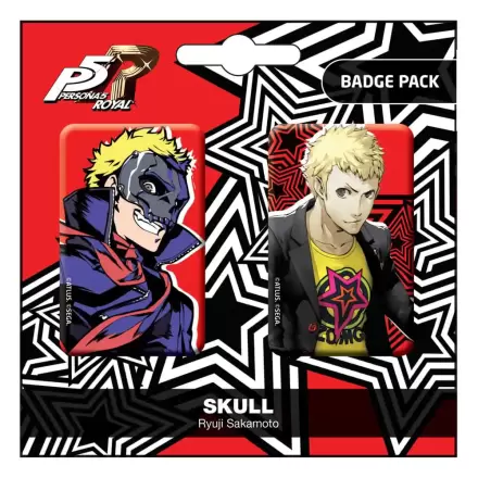 Persona 5 Royal Pin Badges 2-Pack Skull / Ryui Sakamoto termékfotója