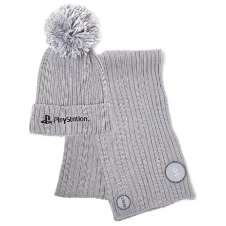 Playstation Silver beanie and scarf set product photo