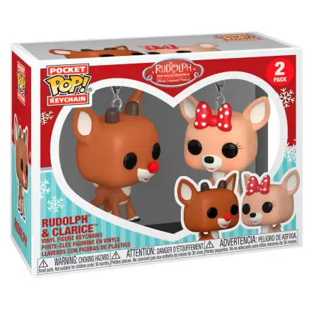 Pocket POP pack 2 keychain Disney Rudolph - Rudolph & Clarice termékfotója