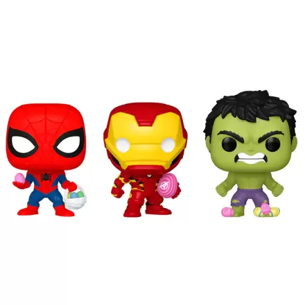 Pocket Funko POP 3 figures Marvel Spiderman Hulk Iron Man termékfotója