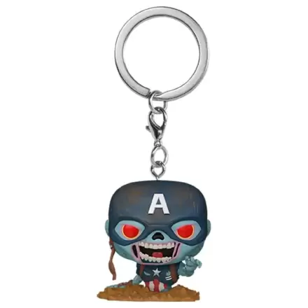 Pocket Funko POP Keychain Marvel Zombies Zombie Captain America product photo