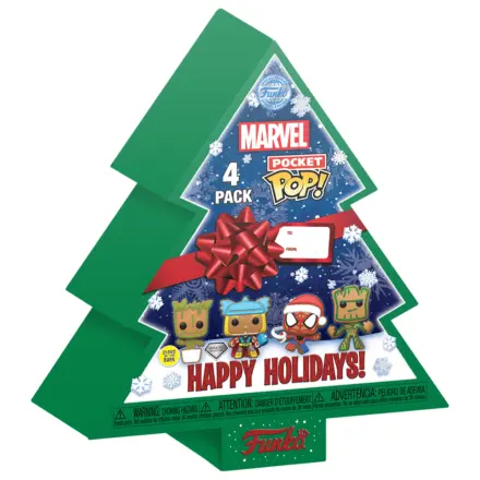 Funko Pocket POP pack 4 figures Marvel Tree Holiday Exclusive product photo