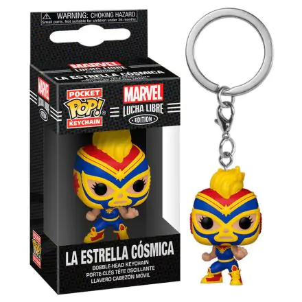 Pocket POP keychain Marvel Luchadores Captain Marvel La Estrella Cosmica product photo
