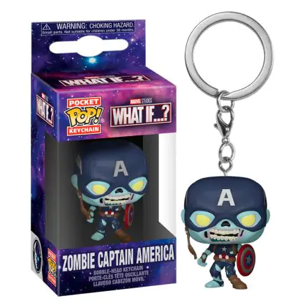 Marvel What If...? Pocket POP! Vinyl Keychains 4 cm Zombie Captain America Display product photo