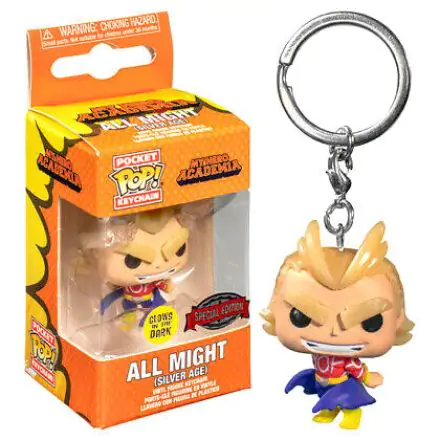 Pocket POP Keychain My Hero Academia All Might Silver Age Glow in the Dark Exclusive product photo