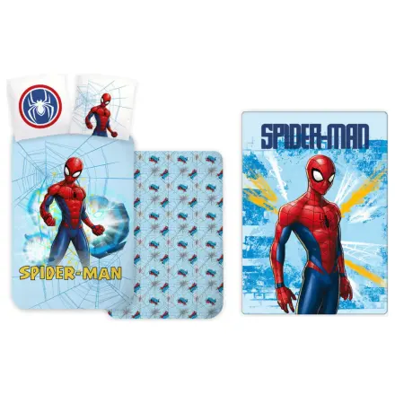 Spider-Man Light Blue Kids, Preschool Duvet Cover and Fleece Blanket Set product photo