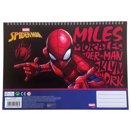 Spider-Man Miles Morales A4 Spiral Sketchbook 40 Sheets with Stickers product photo