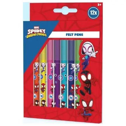 Spider-Man Spidey Friends Felt Tip Pen Set 12 pcs product photo