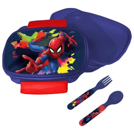 Spider-Man Splotch Sandwich Box + Cutlery Set product photo