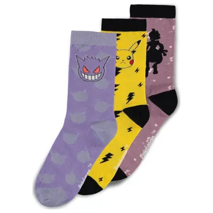 Pokémon Socks 3-Pack Crew 39-42 product photo