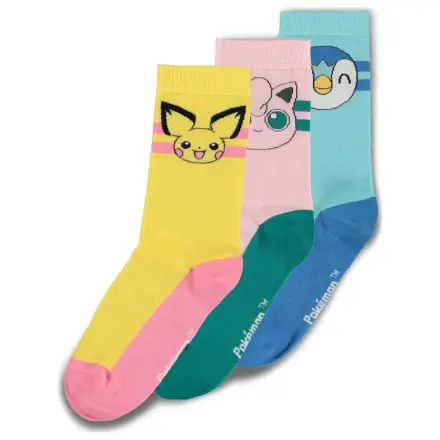 Pokémon Socks 3-Pack Crew 39-42 product photo