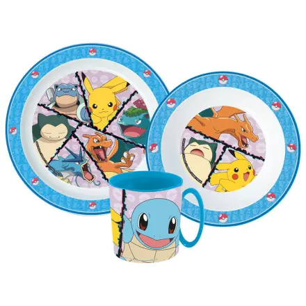 Pokémon Battle Dinner Set, micro plastic set with mug product photo