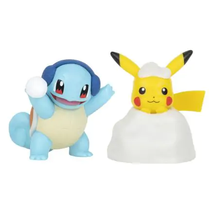 Pokémon Battle Figure Pack Mini Figure 2-Pack Holiday Edition: Pikachu & Squirtle 5 cm product photo