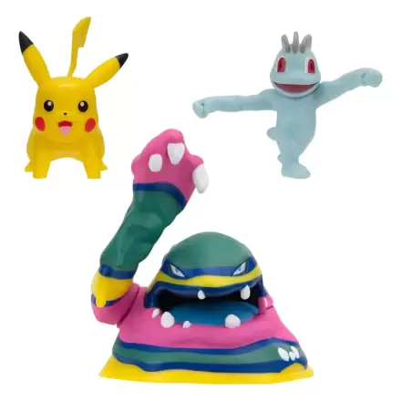 Pokémon Battle Figure Set 3-Pack Machop, Pikachu #1, Alolan Muk 5 cm termékfotója